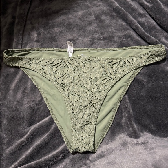 Aerie Olive Lace Bikini Bottom - Picture 1 of 3